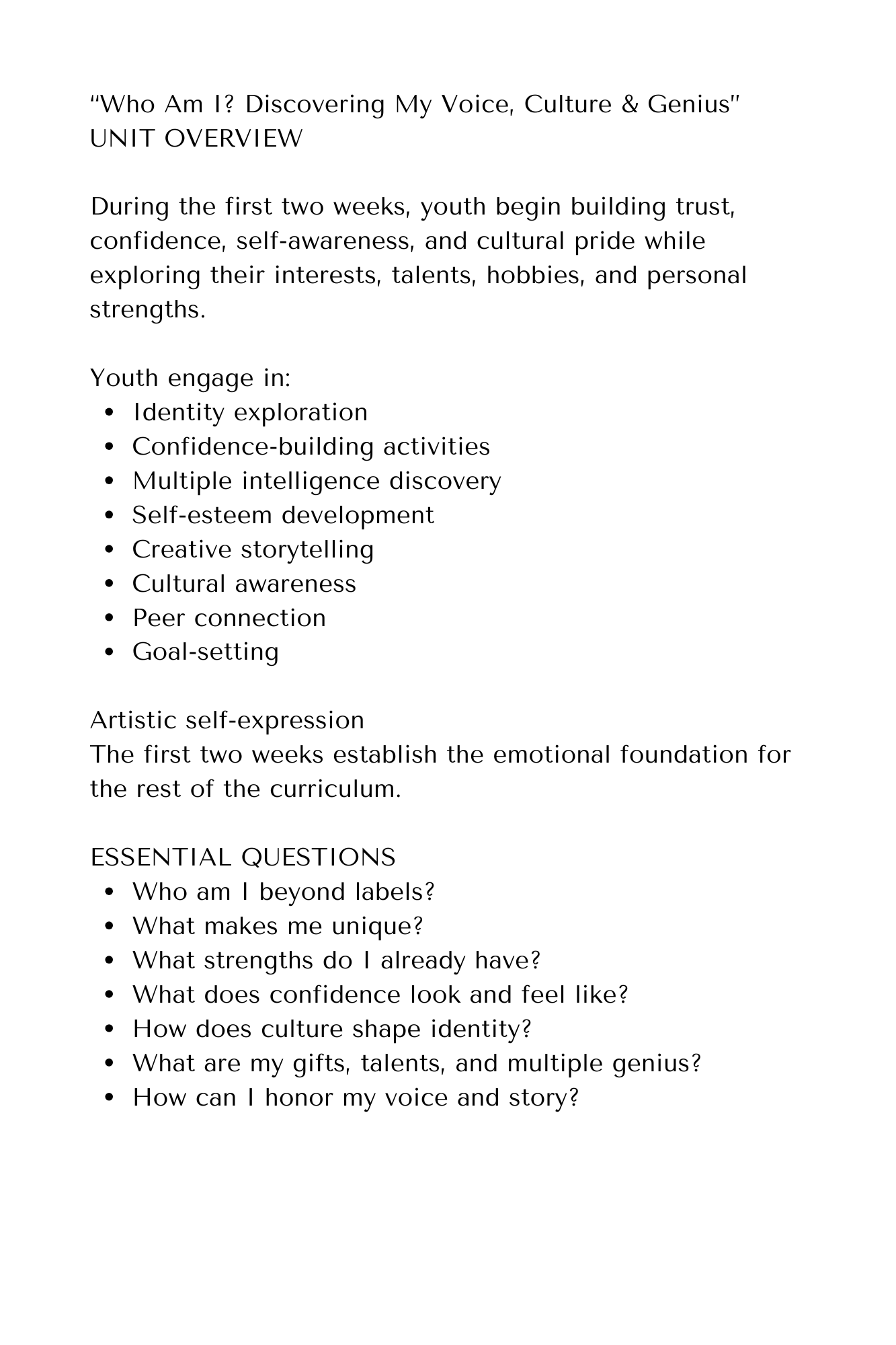 I Love Me: My Story My Power, a facilitator guide