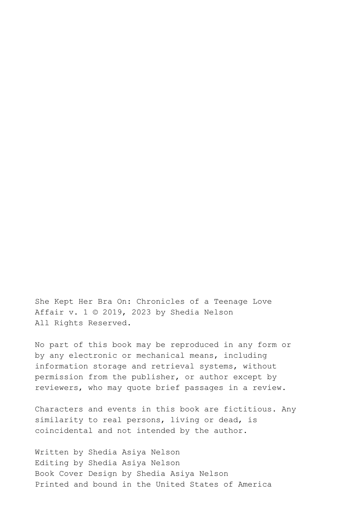 She Kept Her Bra On: Chronicles of a Teenage Love Affair e-book