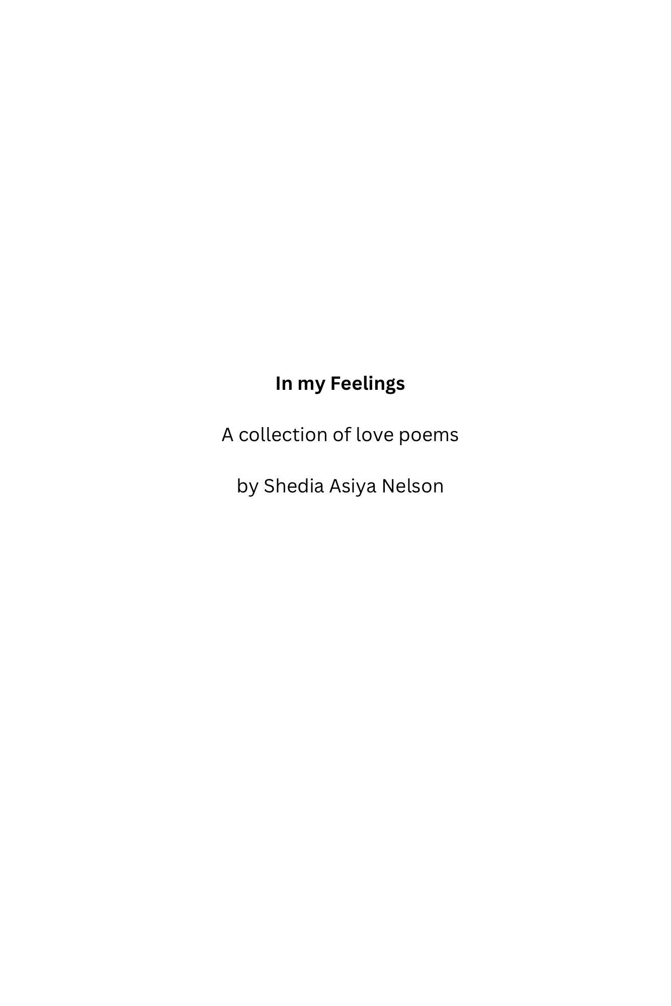 In my Feelings, Paperback
