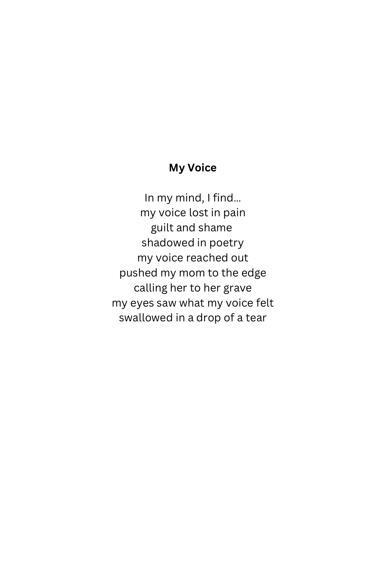 It's in my Poetry, paperback