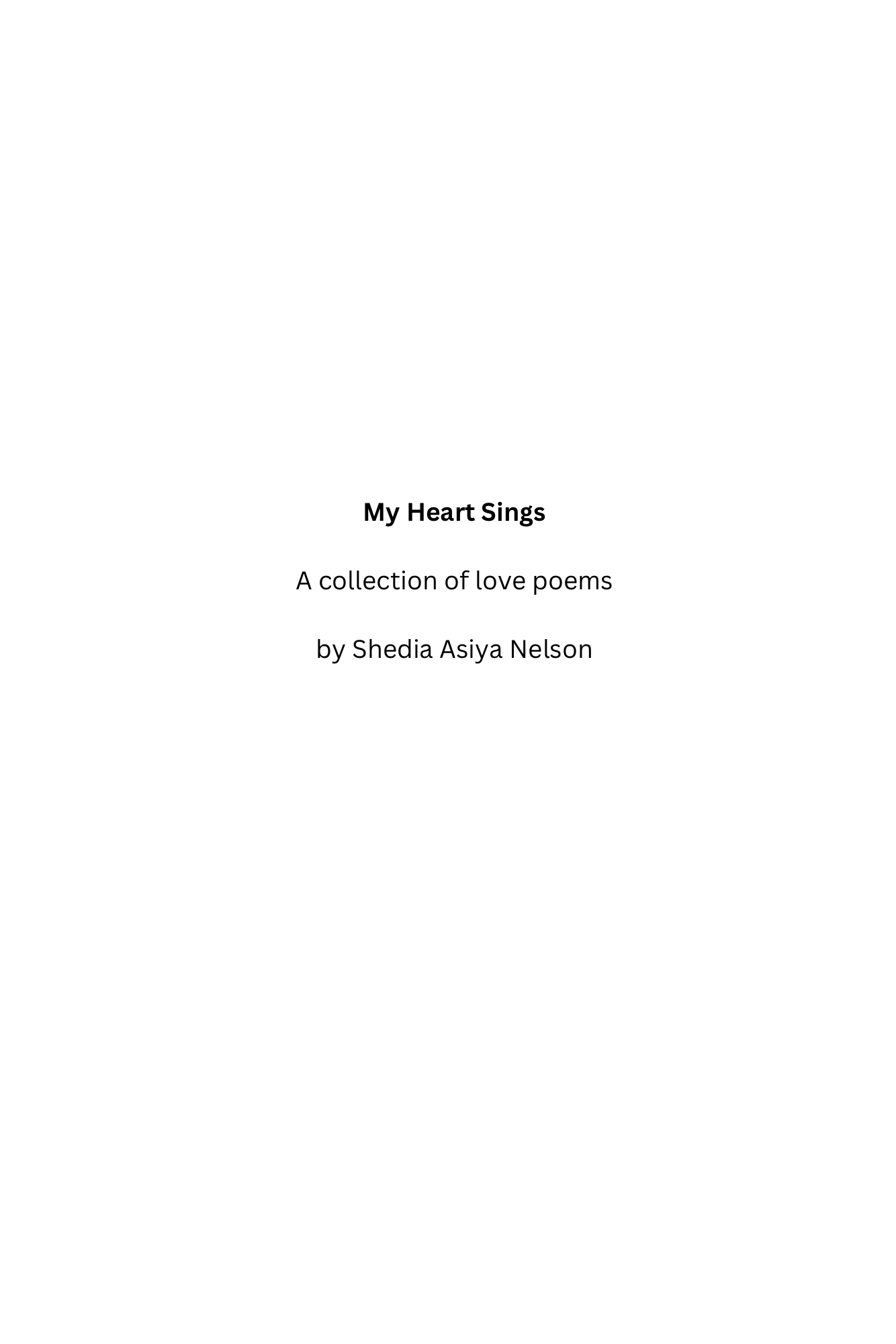 My Heart Sings, hard cover