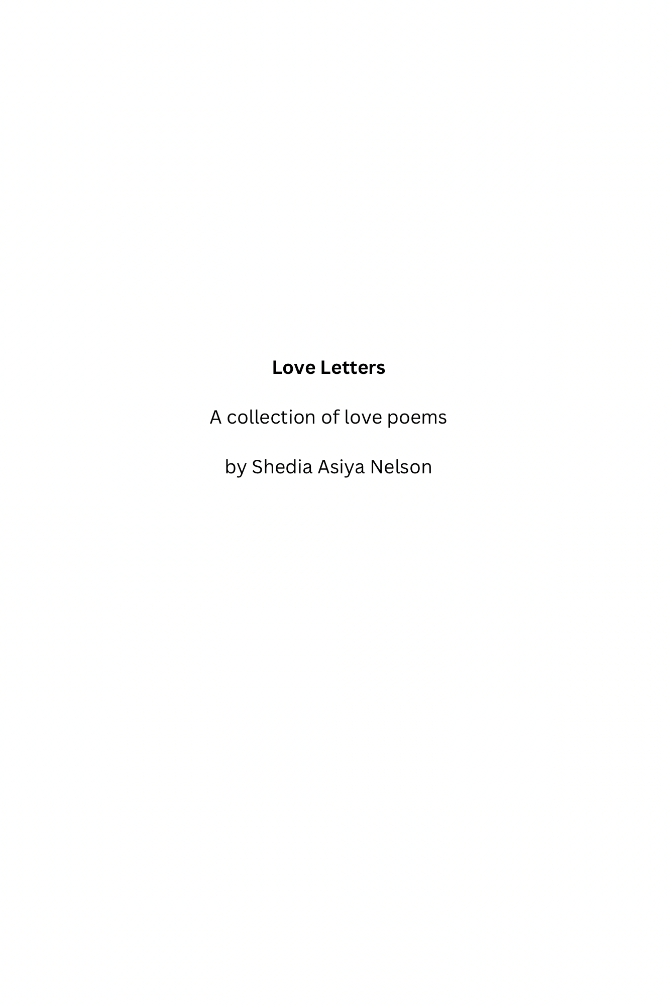 Love Letters, Hard cover